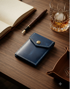 Two Bold Choices: Rustic Chocolate & Crimson Crown Hand-Crafted Leather Wallet